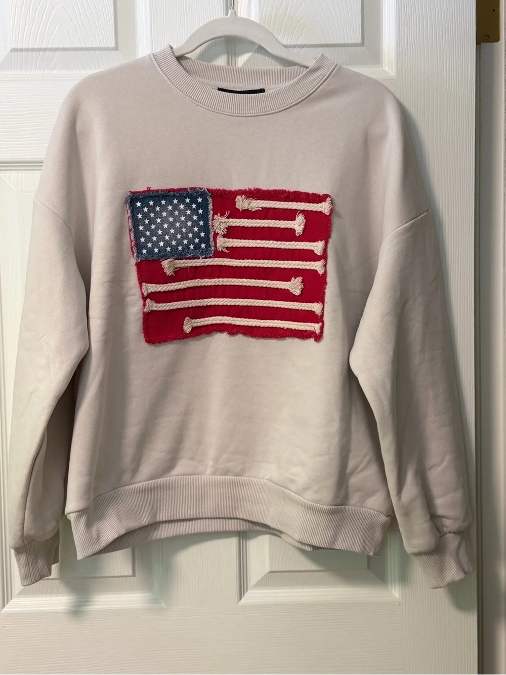 NEW Womens American Flag Sweatshirt sz XL by Target 🇺🇸 - Picture 1 of 4